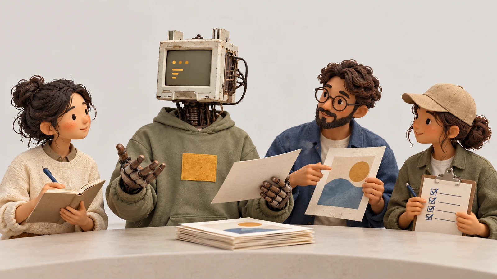Runtime and three specialist HyperAgents working together on a company assignment
