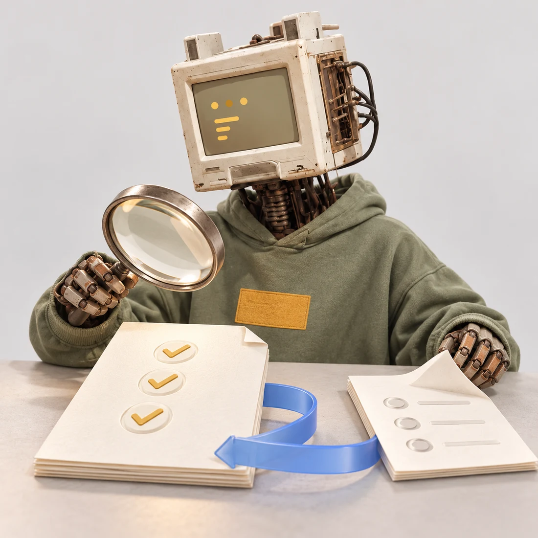 Runtime inspecting a report and carrying a revised result through review